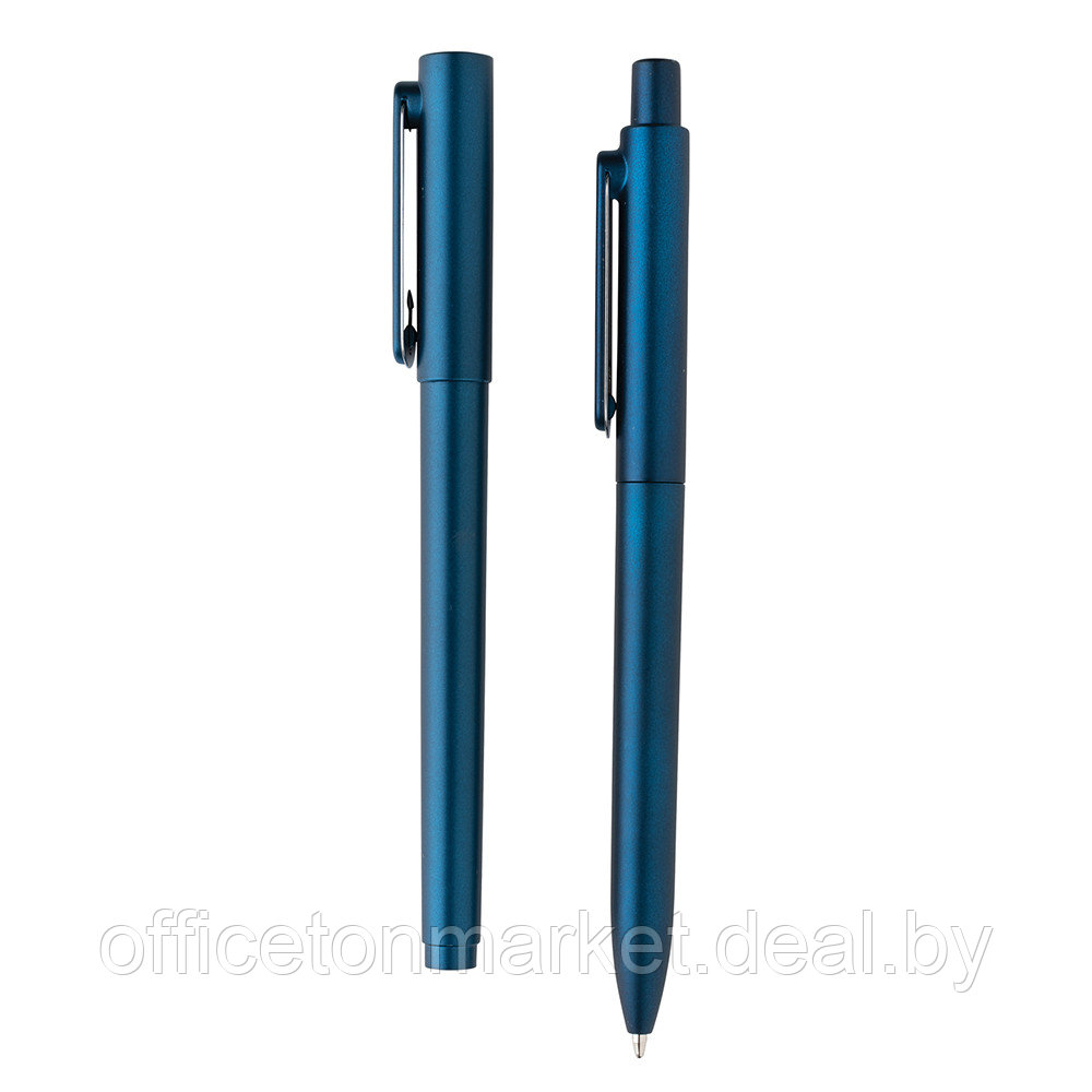 Набор ручек "X6": ручка шариковая автоматическая, ручка шариковая, синий - фото 3 - id-p211333750