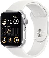 Смарт-часы Apple Watch SE 2022 A2723, 44мм, серебристый / белый [mnk23zp/a]