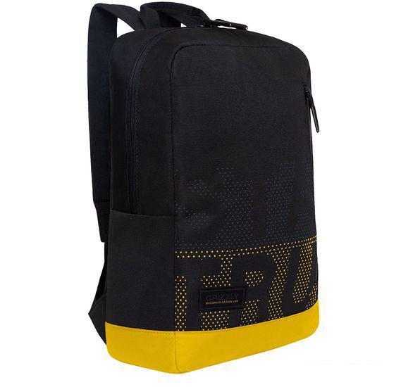 Городской рюкзак Grizzly RQL-313-3 (черный/желтый) - фото 2 - id-p211383966