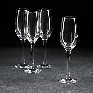 Набор бокалов для шампанского 200 мл Амбер, 4шт 9426101