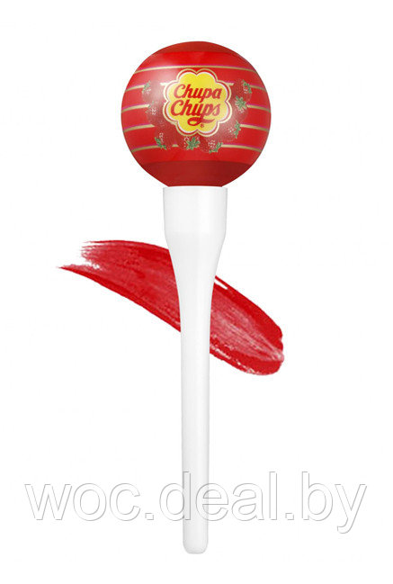 Chupa Chups Жидкая помада-тинт со стойким пигментом Lip Locker, 7 г, Strawberry - фото 1 - id-p212445955