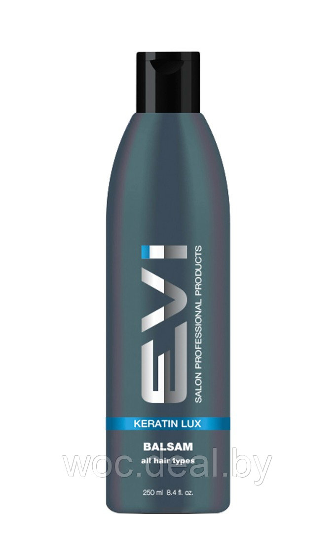 EVI Salon Professional Бальзам-ополаскиватель для непослушных волос Кератиновое выпрямление Keratin, 1000 мл - фото 1 - id-p212446027