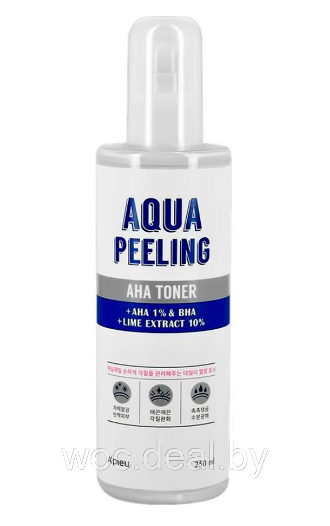 A'PIEU Тоник для лица с AHA и BHA кислотами и экстрактом лайма Aqua Peeling, 250 мл - фото 1 - id-p212445163