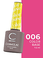 CosmoLac Цветная камуфлирующая база средней вязкости Color Rubber Base, 7.5 мл, 6