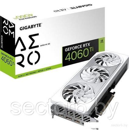 Видеокарта Gigabyte GeForce RTX 4060 Ti Aero OC 8GB GDDR6 GV-N406TAERO OC-8GD, фото 2