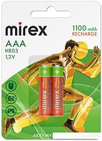 Аккумулятор Mirex AAA 1100mAh 2 шт HR03-11-E2