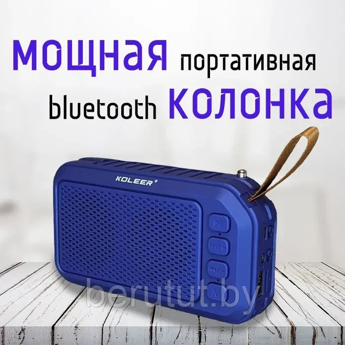 Колонка музыкальная портативная Bluetooth KOLEER S26 - фото 1 - id-p212513076