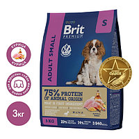 Сухой корм для собак Brit Premium by Nature Adult S 3 кг (5049905)