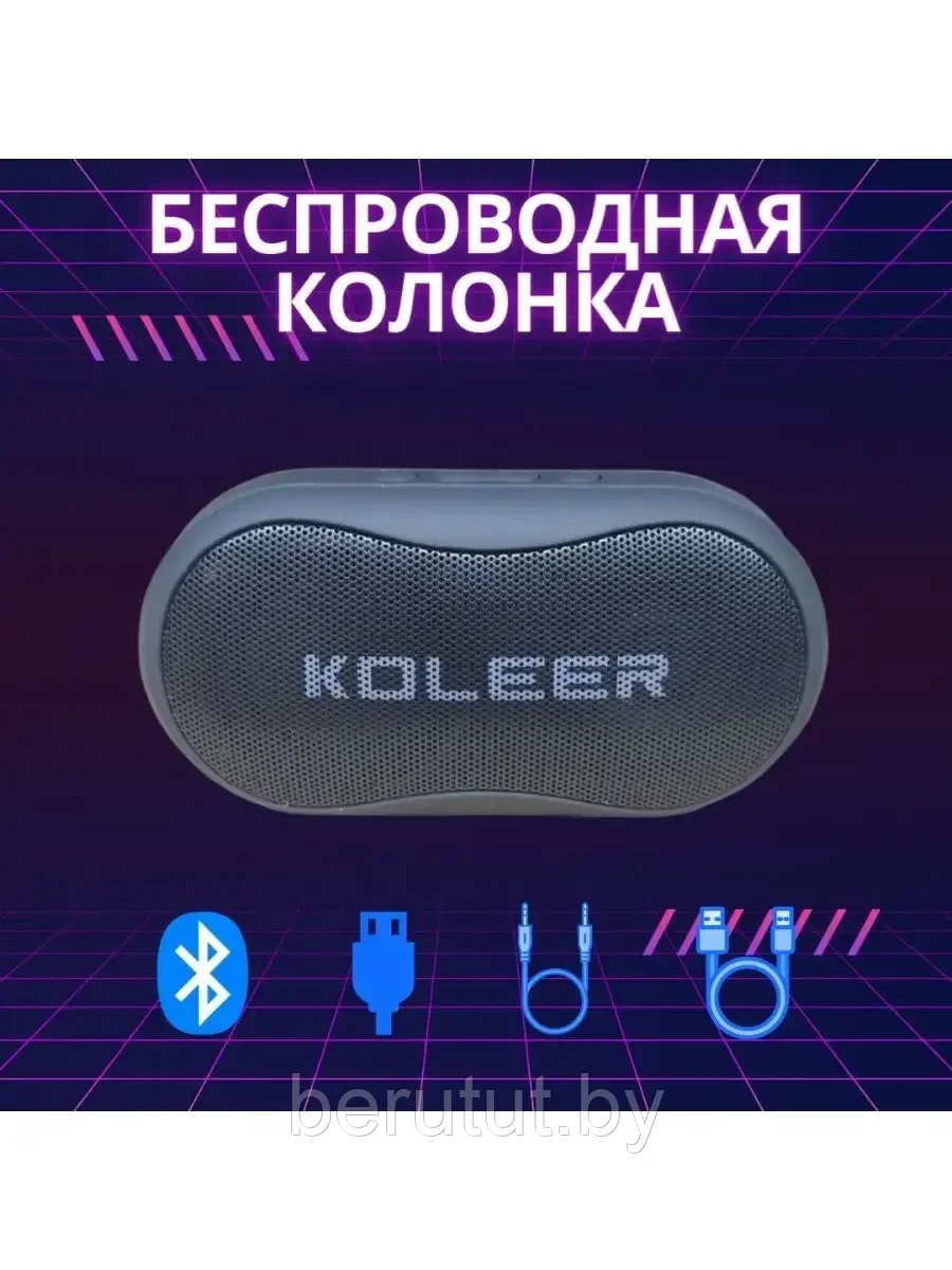 Колонка музыкальная портативная Bluetooth KOLEER S29 - фото 1 - id-p212513946