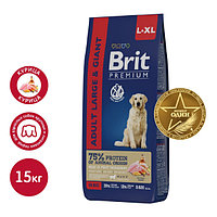 Сухой корм для собак крупных пород Brit Premium Dog Adult Large and Giant (курица) 15 кг (5050017)