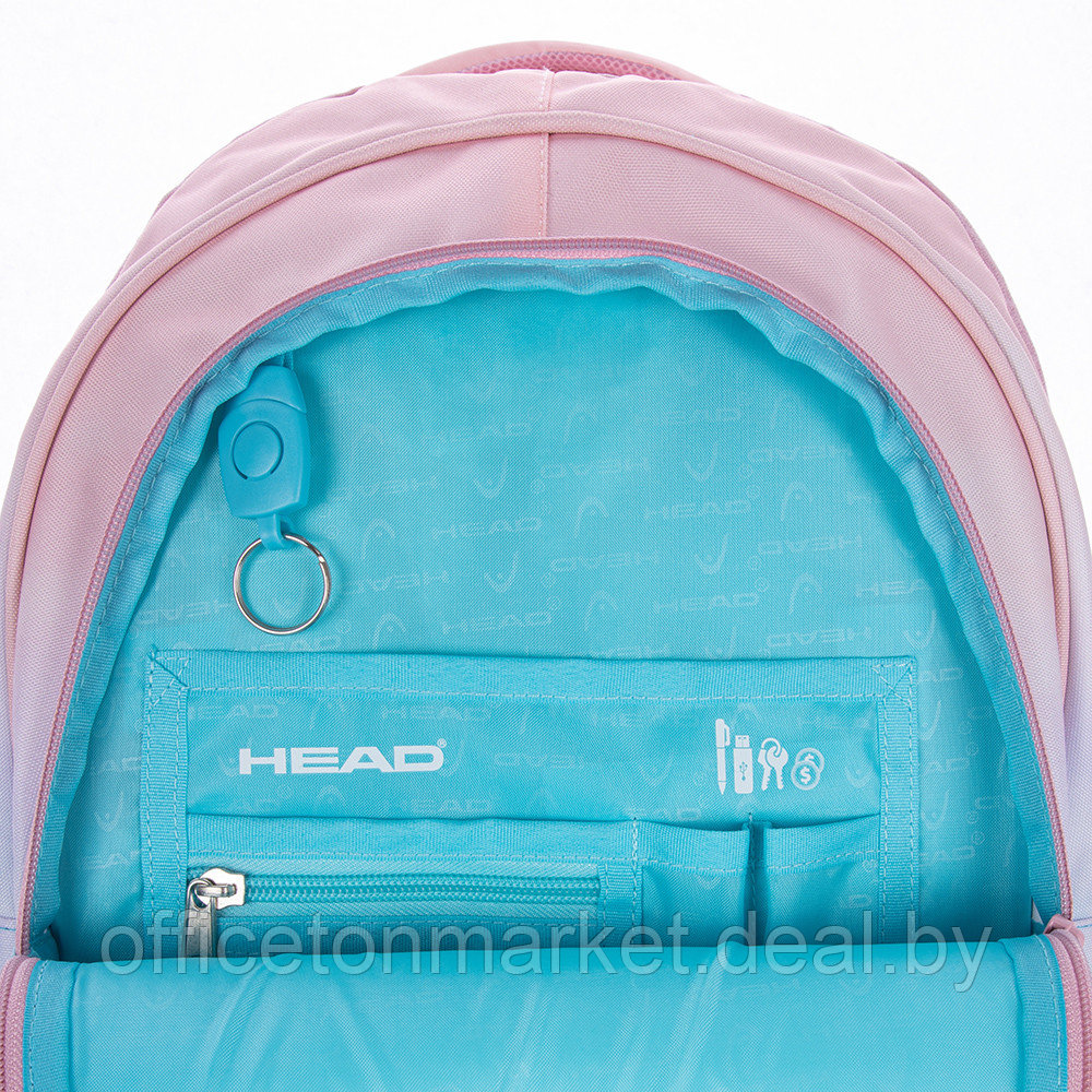 Рюкзак молодежный "Head ombre clouds", розовый, голубой - фото 7 - id-p212512245
