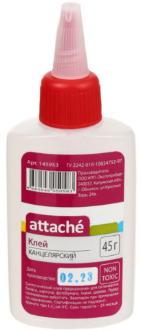 Клей силикатный Attache синтетический 45 г (45 мл) - фото 1 - id-p211410734
