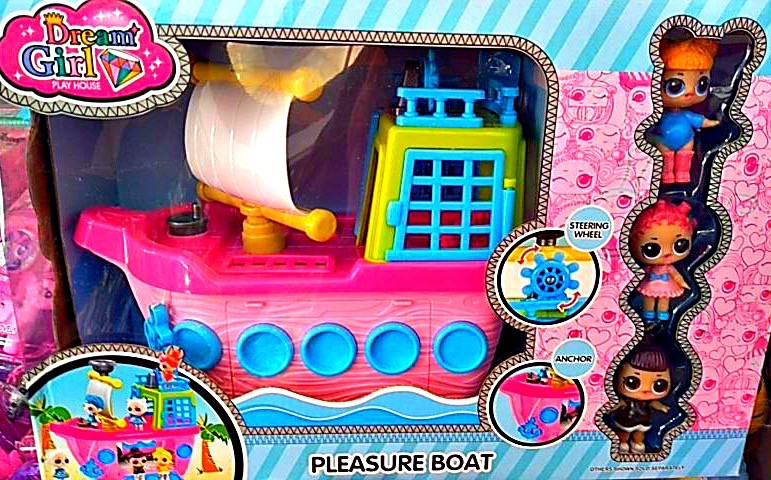 Игровой набор ЛОЛ "Прогулочный катер. Корабль для кукол" 3 куклы, 588-16, корабль для LOL - фото 2 - id-p212514009