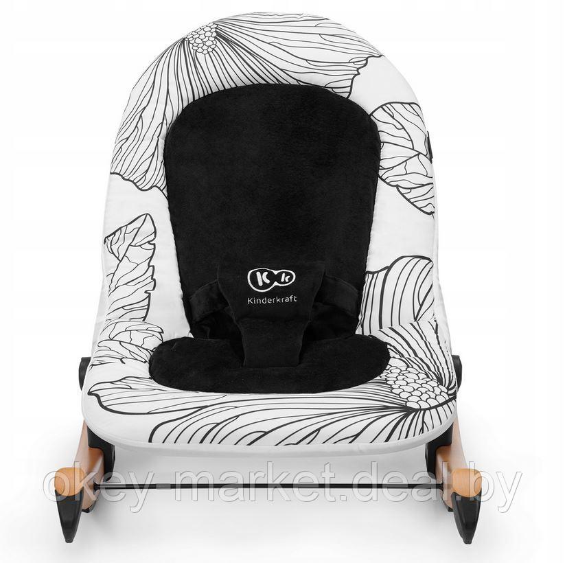 Детский шезлонг-качалка Kinderkraft FINIO Black White - фото 2 - id-p178867971