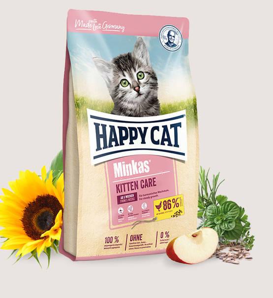 Happy Cat Minkas Kitten Care Geflugel, 1,5 кг - фото 2 - id-p212515498