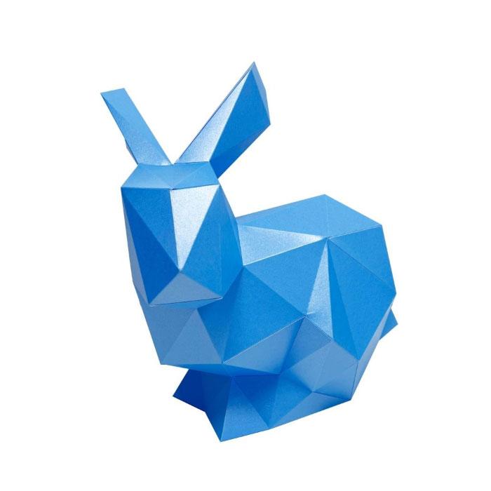 Кролик Няш (голубой). 3D конструктор - оригами из картона - фото 4 - id-p212515374