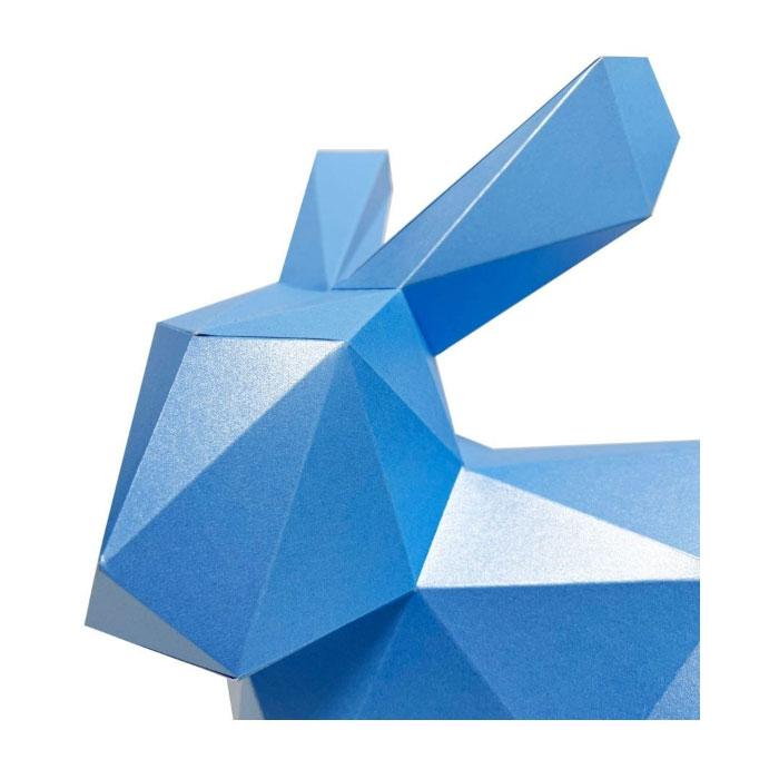 Кролик Няш (голубой). 3D конструктор - оригами из картона - фото 6 - id-p212515374