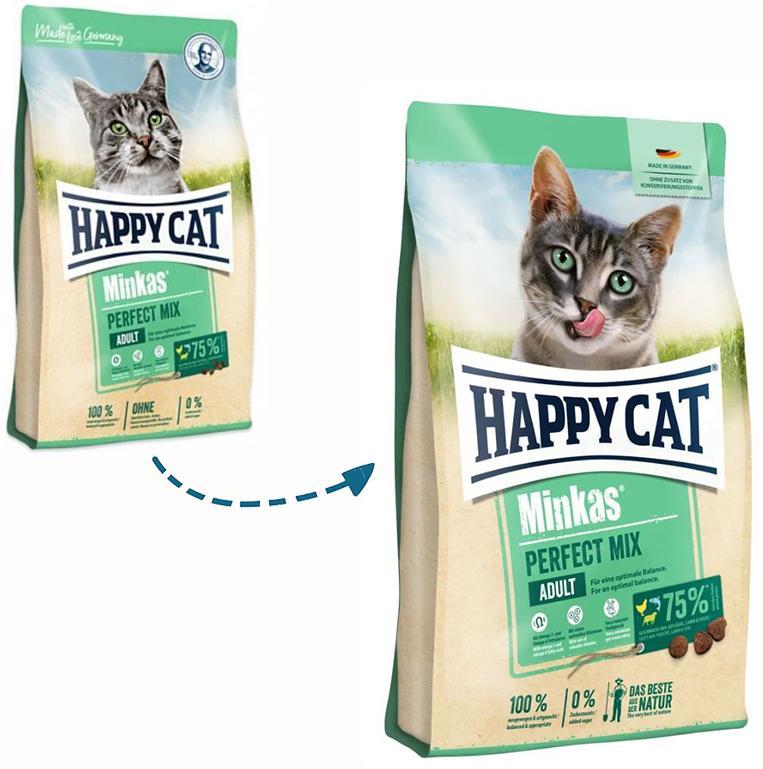 Happy Cat Minkas Perfect Mix (птица, ягненок, рыба), 500 гр - фото 1 - id-p212515627