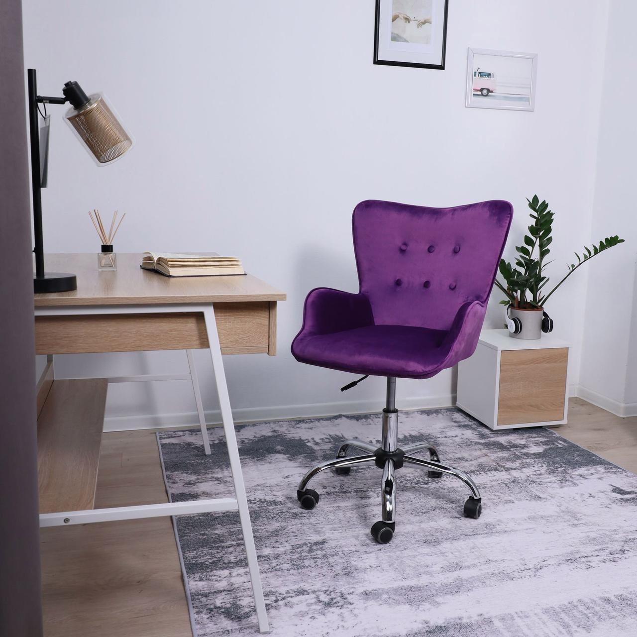 Кресло поворотное Bella, фиолетовый, велюр - фото 3 - id-p173511051