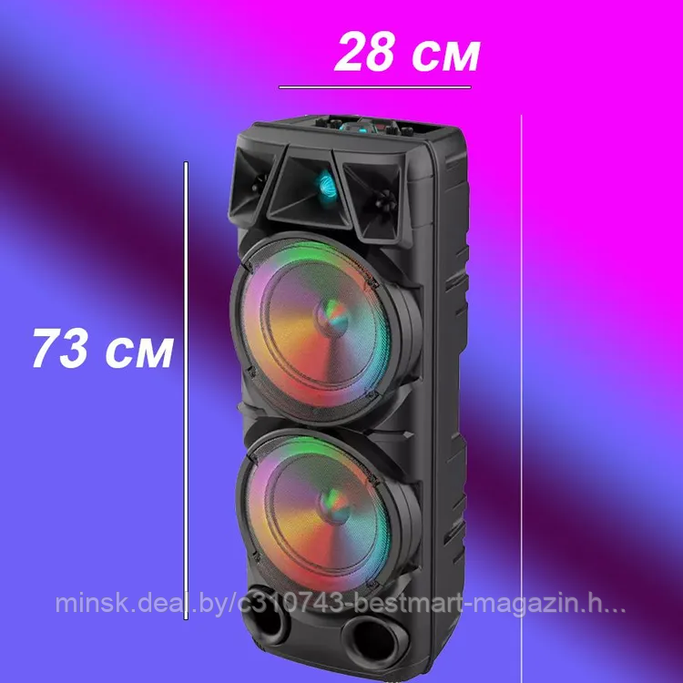 Колонка ZQS-8210 +Микрофон беспроводной +Пульт | КАРАОКЕ | Портативная | BT SPEAKER - фото 3 - id-p196989100