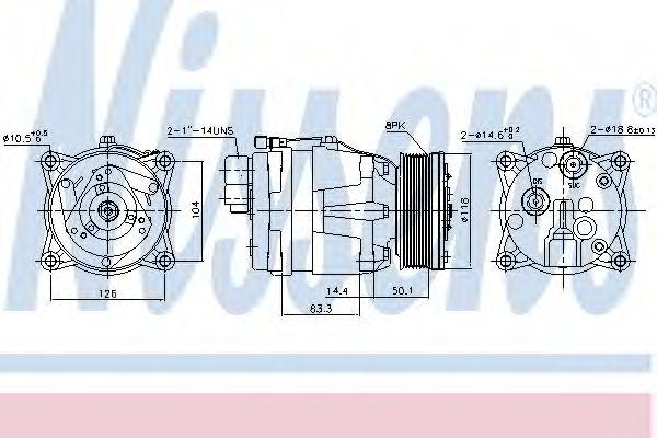 Компрессор кондиционера VW Crafter 2 - фото 2 - id-p212523345