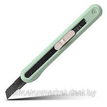 Нож для бумаги "Deli Nusign" усиленный, 0.9 см, зеленый