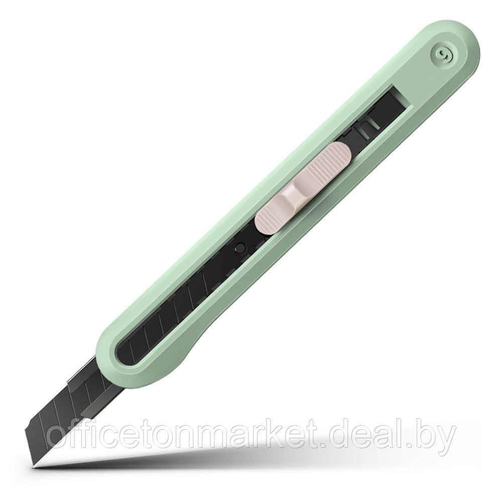 Нож для бумаги "Deli Nusign" усиленный, 0.9 см, зеленый - фото 1 - id-p211739271