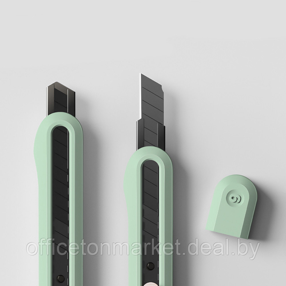 Нож для бумаги "Deli Nusign" усиленный, 0.9 см, зеленый - фото 2 - id-p211739271