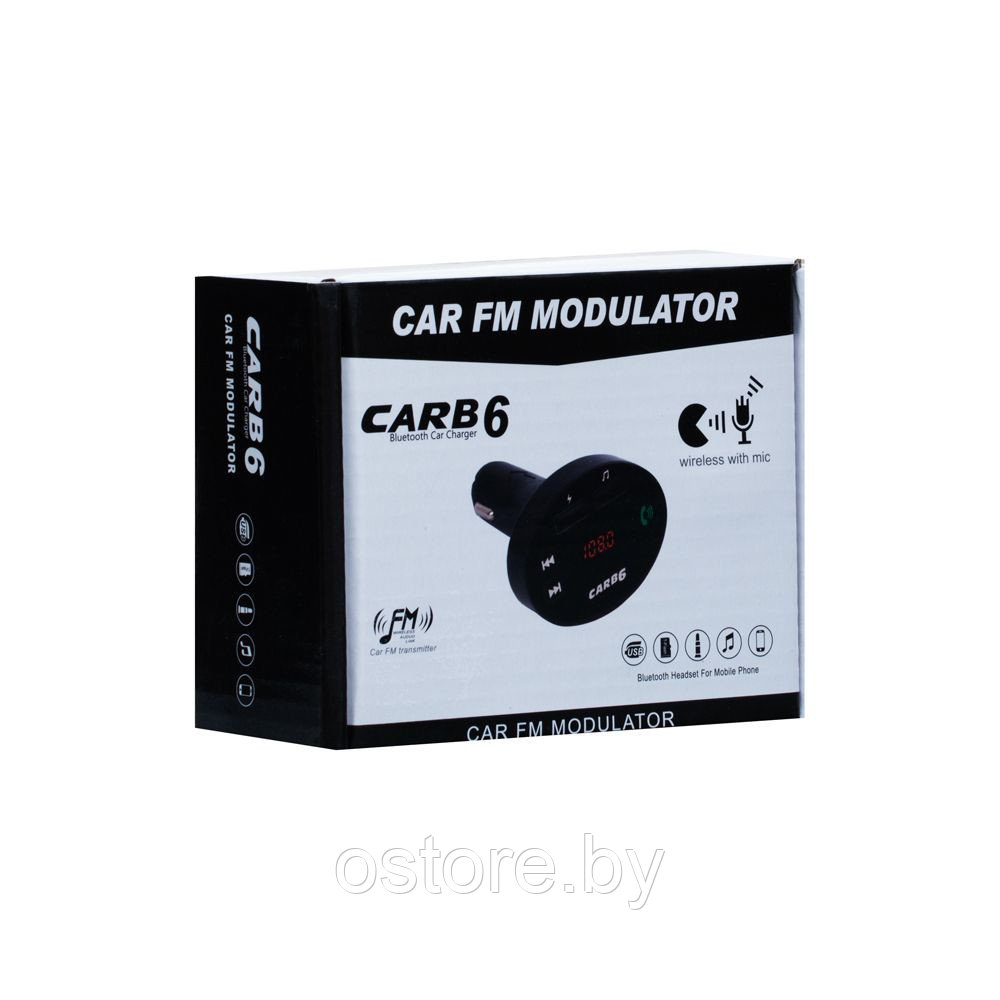 FM-модулятор CAR B6 (Bluetooth, MicroSD, USB, дисплей) - фото 2 - id-p212574155