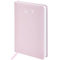 Ежедневник датированный 2024 А5 138x213 мм "Profile", балакрон Светло-розовый