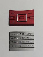 Клавиатура (кнопки) для Sony Ericsson J20i Hazel серебристый + красный совместимый