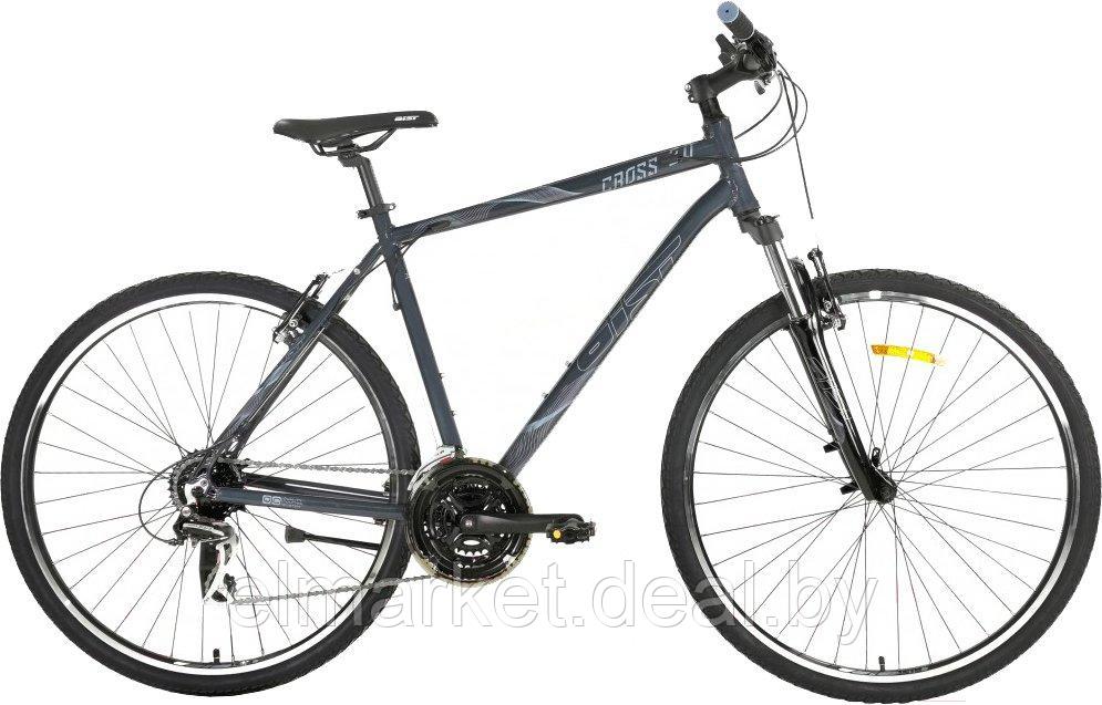 Велосипед AIST Cross 2.0 28 2021 21, серый - фото 1 - id-p212657000