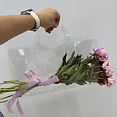 Сумочка прозрачная для цветов, 40*24*8 см