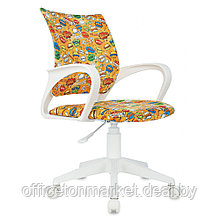 Кресло детское Бюрократ 1W, ткань, пластик, оранжевый бэнг
