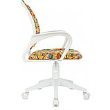 Кресло детское Бюрократ 1W, ткань, пластик, оранжевый бэнг, фото 3