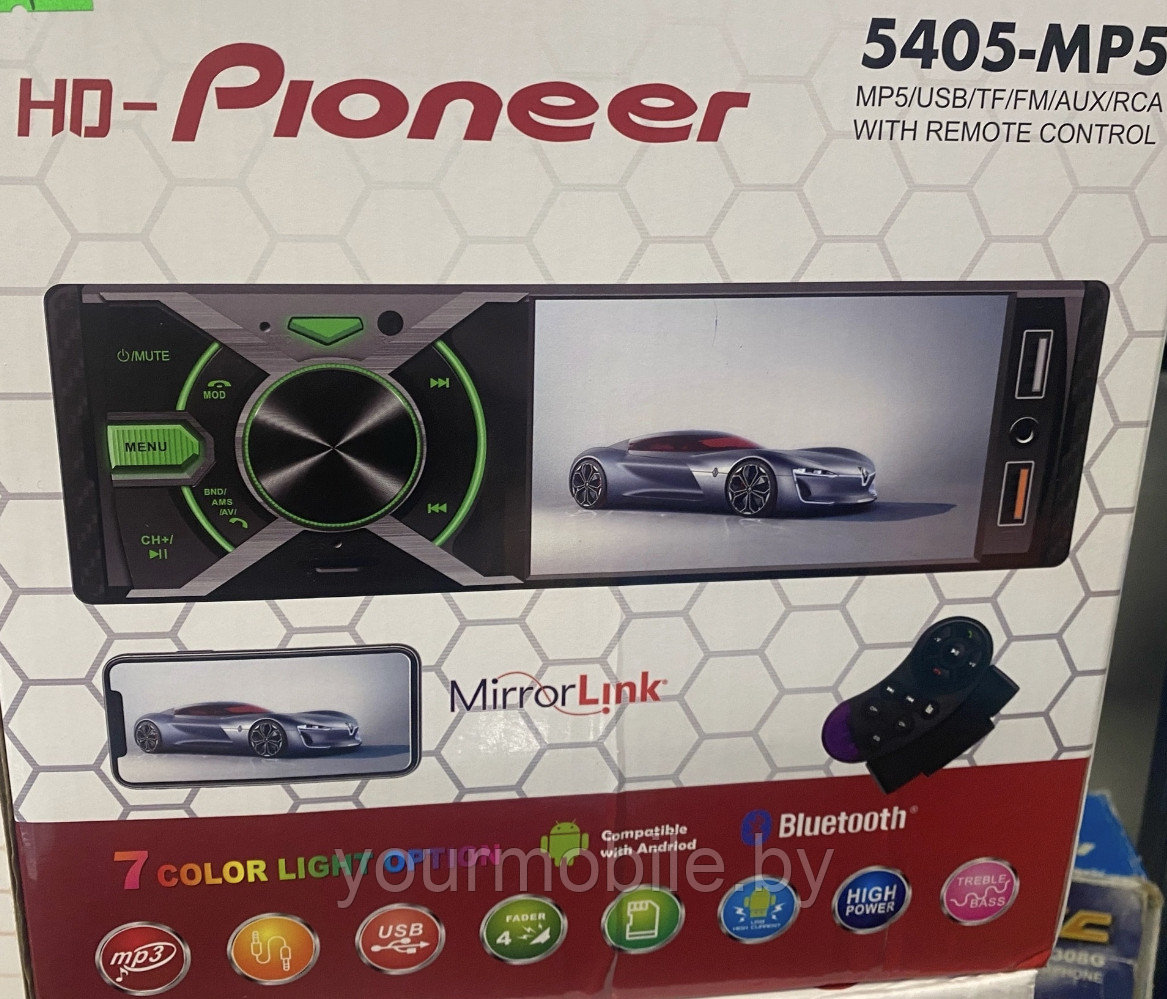 Автомагнитола HD-Pioneer 5405-MP5 с экраном и пультом ДУ - фото 1 - id-p212664872