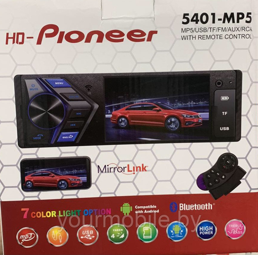 Автомагнитола HD-Pioneer 5401-MP5 с экраном и пультом ДУ - фото 1 - id-p212664873