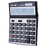 Калькулятор настольный Deli "E39229", 14-разрядный, серебристый, черный, фото 2