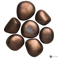 Декоративные керамические камни ZeFire медь - 7 шт