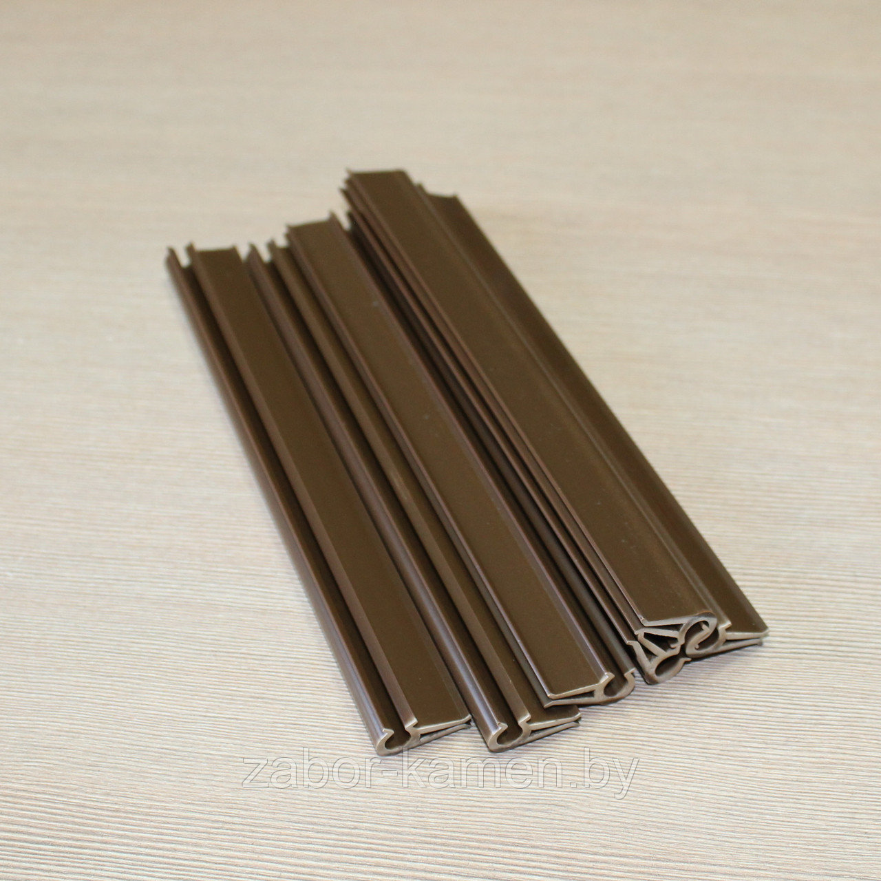 Крепеж для заборной ленты 19 см, коричневый RAL8011, комплект - 10шт. - фото 2 - id-p212667726