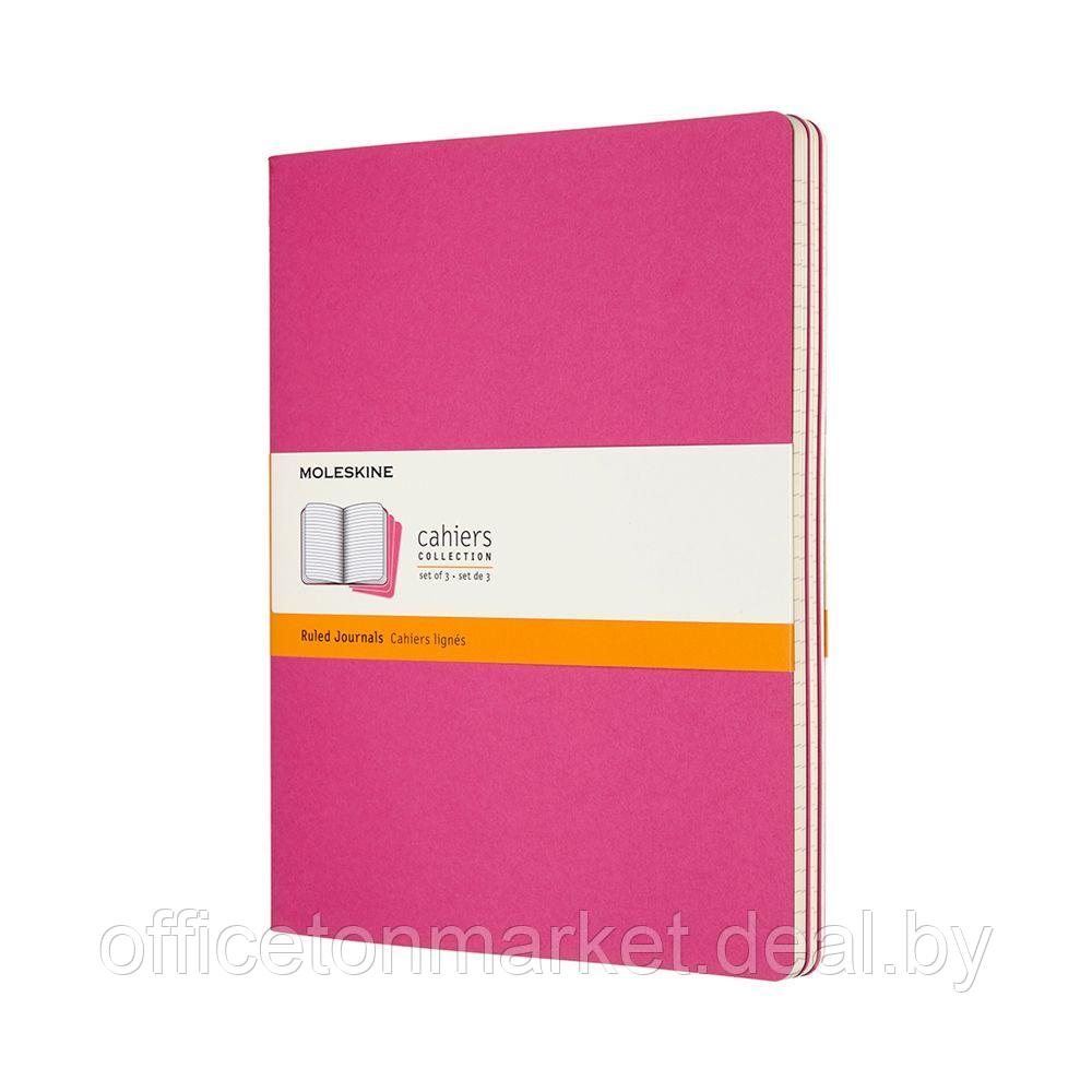 Блокнот "Cahier Journal Xlarge", А4, 190x250 мм, 60 л, 3 шт, розовый неон - фото 1 - id-p212670554