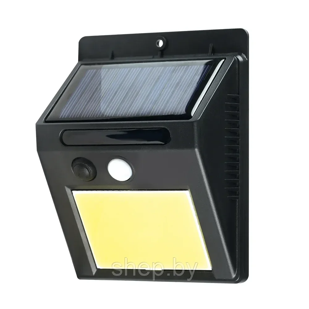 Настенный светильник SmartBuy SBF-32-MS на солнечных батареях, с датчиком движения, COB, 3 Вт , черный - фото 1 - id-p212672068