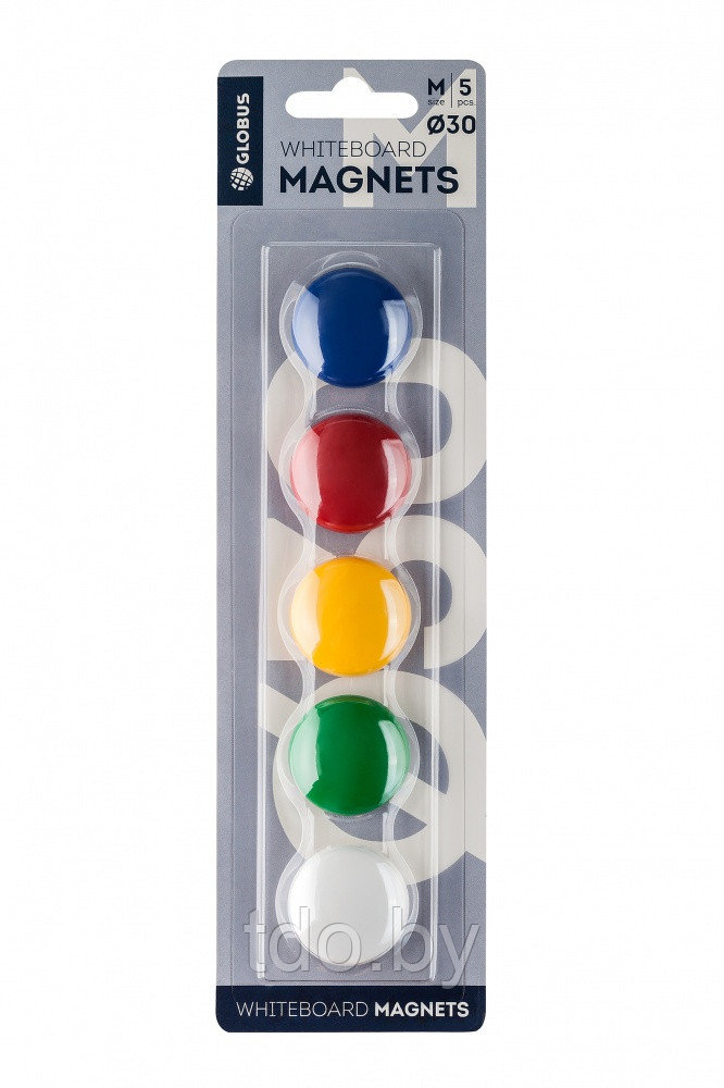 Магниты 30 мм 5 шт. (цветные) - фото 1 - id-p212673573