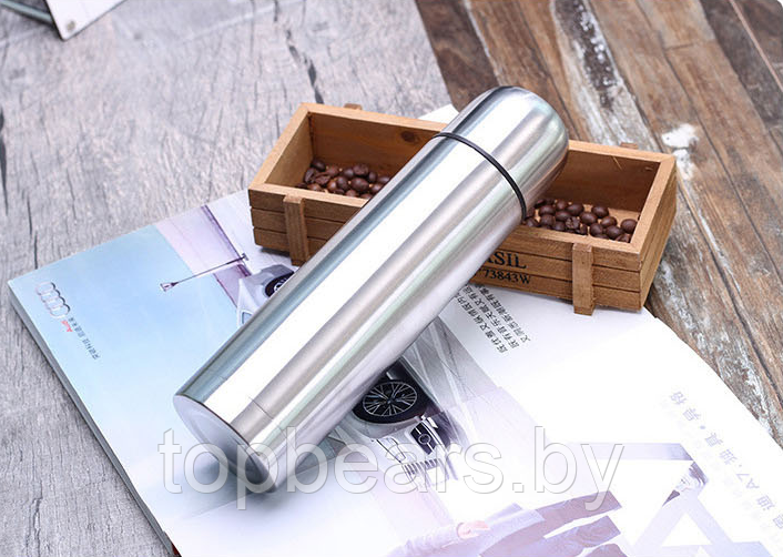 Термос Double Wall Stainless steel flask 500 ml (тепло/холод, нержавеющая сталь, чашка- крышка, клапан) - фото 7 - id-p212674156