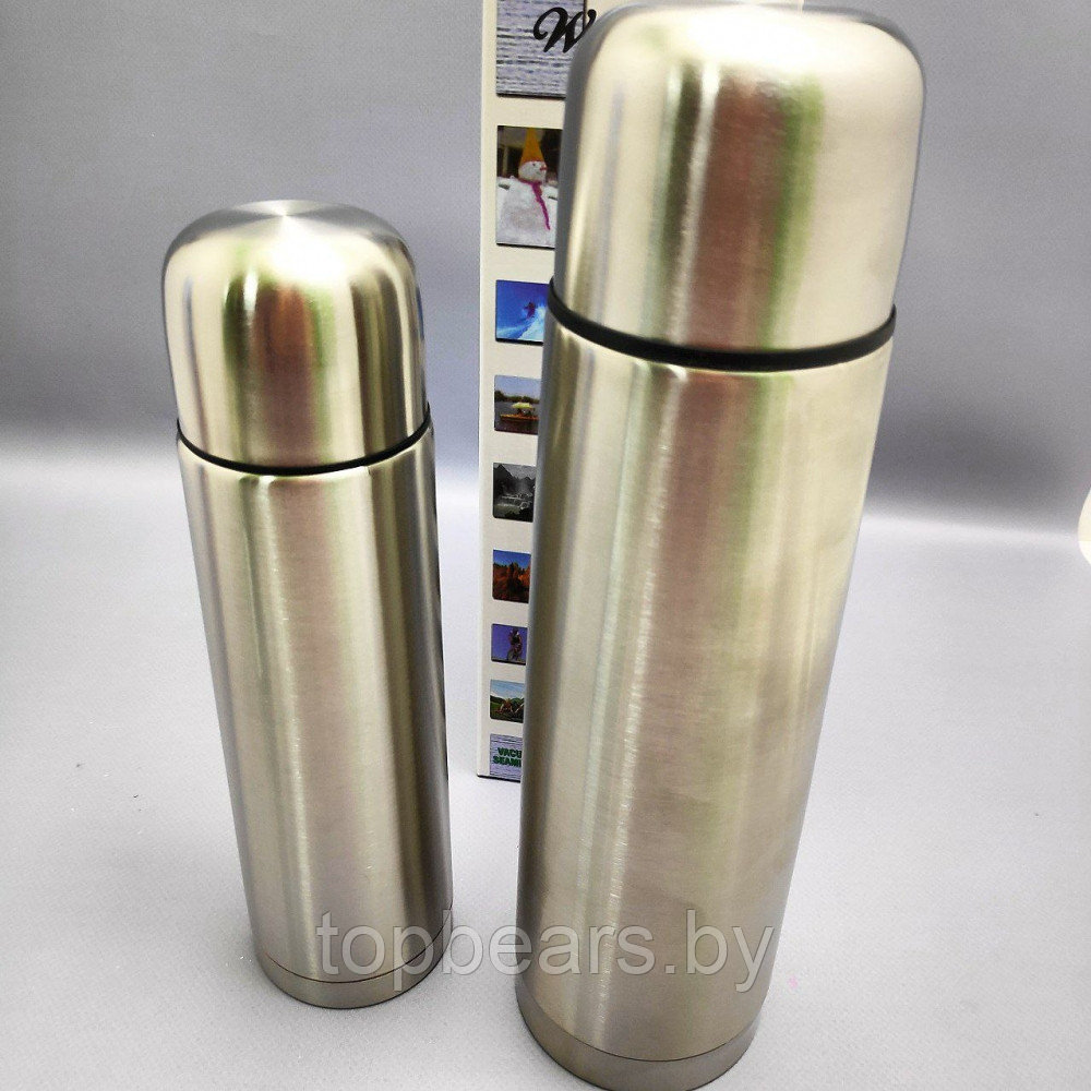 Термос Double Wall Stainless steel flask 500 ml (тепло/холод, нержавеющая сталь, чашка- крышка, клапан) - фото 9 - id-p212674156