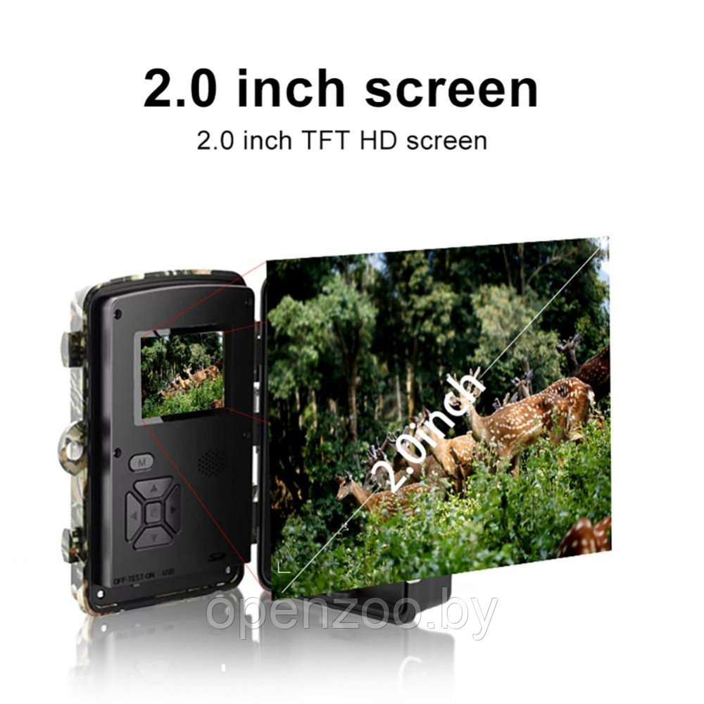 Охотничья камера наблюдения - фотоловушка с экраном 12 MP / 1080P / E55 / Видеокамера для охраны, охоты, - фото 6 - id-p212674313