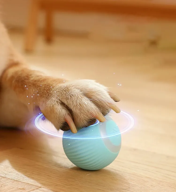 Интерактивная игрушка шарик - дразнилка для кошек и собак Smart rotating ball (2 режима работы) / Умный мяч / - фото 5 - id-p212674427