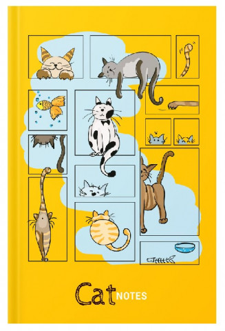 Книжка записная «Жизнь кота» 145*205 мм, 64 л., клетка - фото 1 - id-p212679004