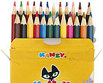 Карандаши цветные акварельные Kanzy «Мой друг котенок» 24 цвета