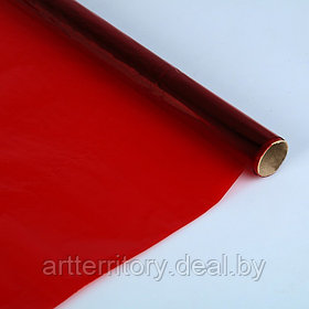 Бумага упаковочная целлофан, 0,5х2 м, (красный), "Sadipal"